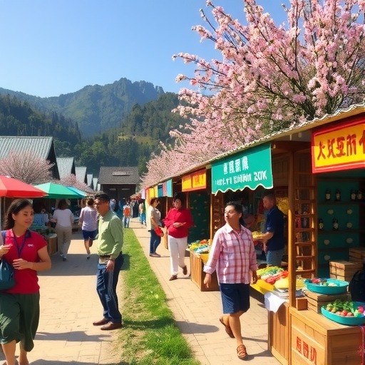 福建屏南千亩桃林与四川金堂油菜花盛放 创春日旅游经济(图1)